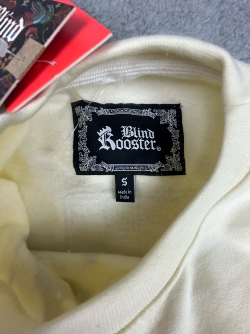 BLIND ROOSTER Small Asian Graphic Mountain Village Tree Soft Sweatshirt NWT - Picture 7 of 9